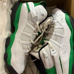 Jordan 6 rings White and Green Sneakers